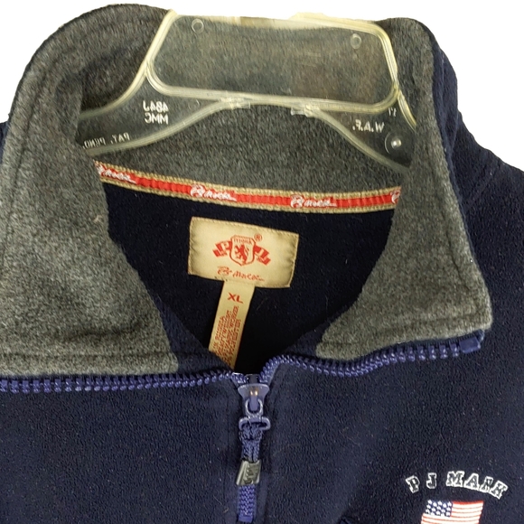 P.J.Mark Mens XL Navy Blue Fleece 1/4 Zip Pullover - Picture 3 of 5